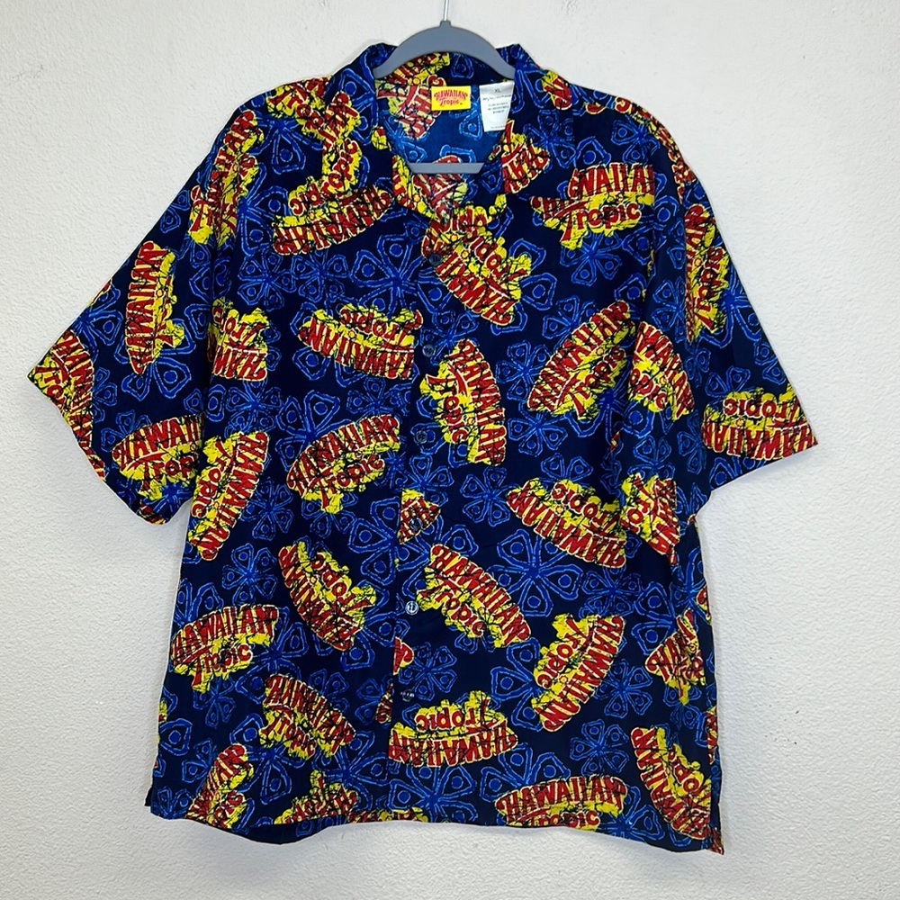 Hawaiin Tropic Short Sleeve Button Up Shirt Size XL